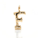 "Sanse" XL Large Diamond Letter F Pendant
