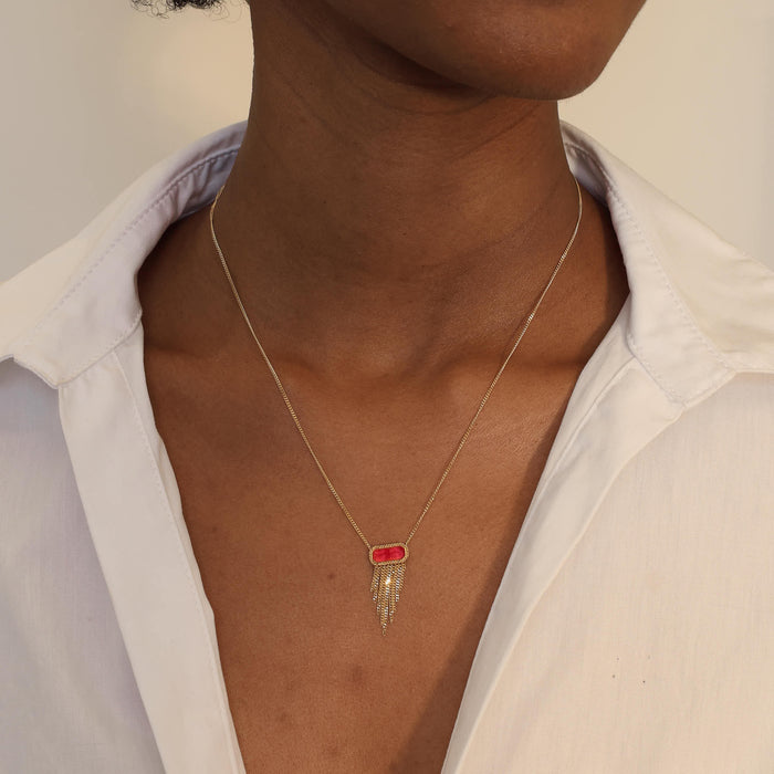 Necklace with Rhodonite