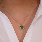 Muzo Emerald "Laurel" Frame Charm