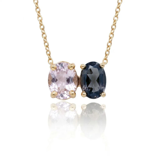 Sapphire & Spinel Toi et Moi Pendant