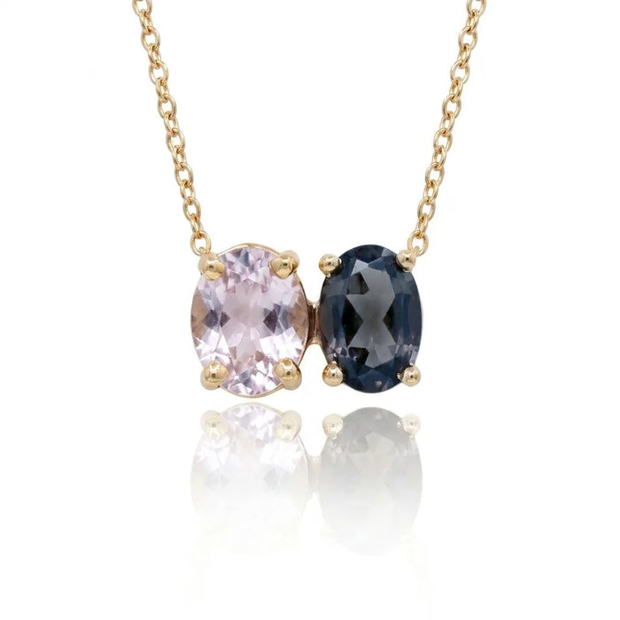 Sapphire & Spinel Toi et Moi Pendant
