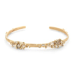 Champagne and White Diamond Cuff Bracelet