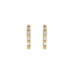 Diamond Baguette Huggies
