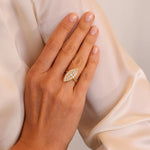 Diamond Navette Statement Ring
