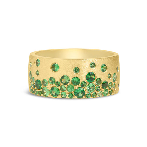 Scattered Tsavorite Cigar Band