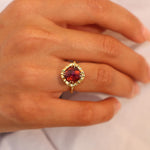 Garnet and Citrine Kaleidoscope Ring