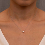 0.75ct Diamond Solitaire Trinity Pendant Necklace