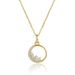 Diamond Vine Circle Pendant