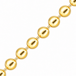 14l Yellow Gold 24" Bead Chain with Spring Ring