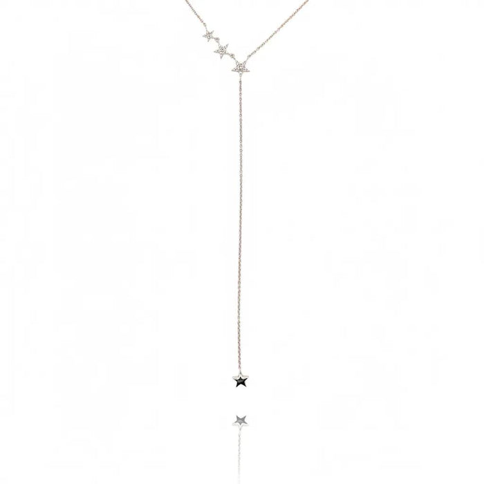 Diamond Star Lariat Necklace