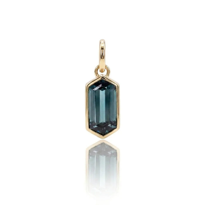 Blue Zircon Necklace Charm