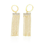 Diamond Tassel Drop Earrings