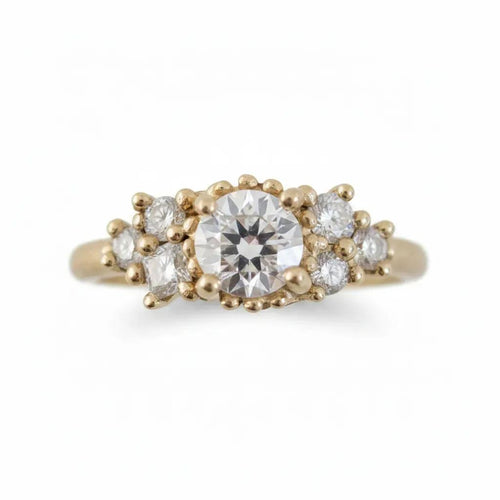 Antique Diamond Encrusted Engagement Ring