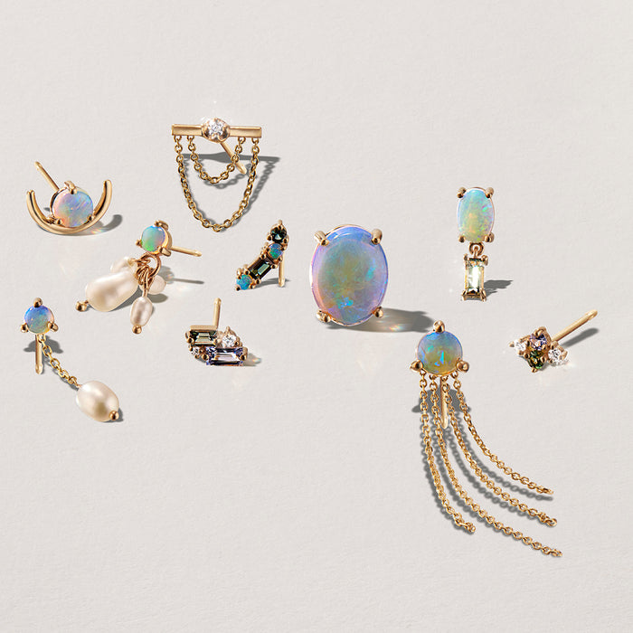 Opal & Tourmaline Stela Earrings