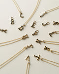 "Sanse" Small Letter and Diamond S Necklace