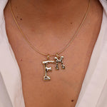 "Sanse" XL Large Diamond Letter F Pendant