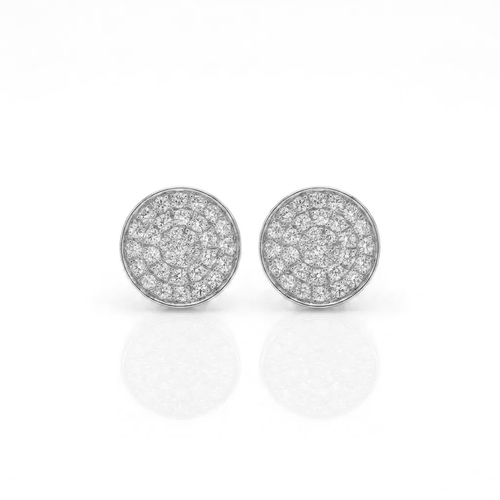 Diamond Disc Earrings