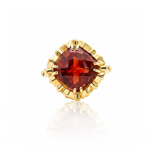 Garnet and Citrine Kaleidoscope Ring