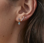 Sapphire and Aquamarine Drop Earrings
