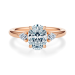 Ann Three-Stone Diamond Engagement Ring Setting