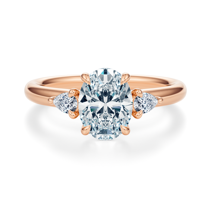 Ann Three-Stone Diamond Engagement Ring Setting