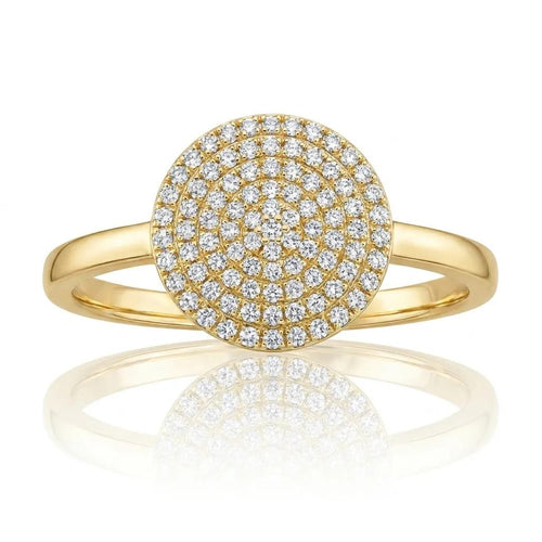 Pave Diamond Disc Ring