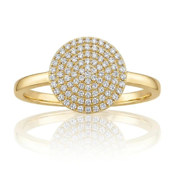 Pave Diamond Disc Ring