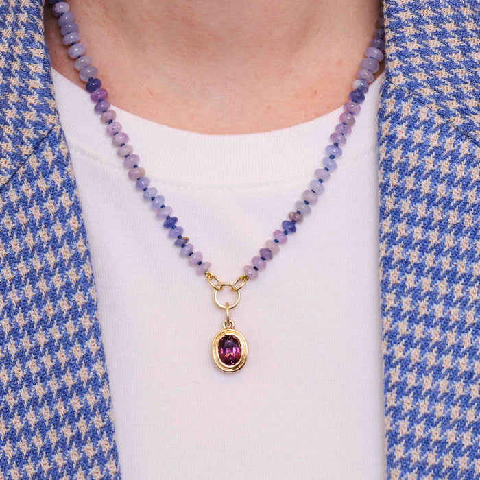 Hackmanite Bead Strand Necklace