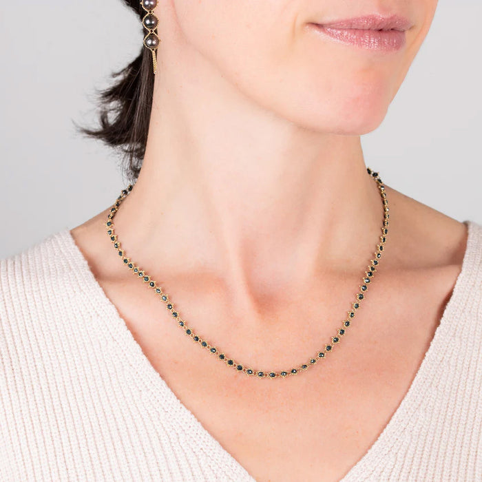 Black Diamond Textile Necklace