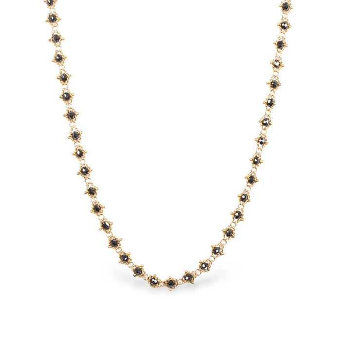 Black Diamond Textile Necklace