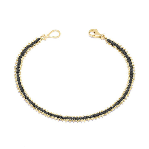 4.10tcw Black Diamond Textile Row Bracelet
