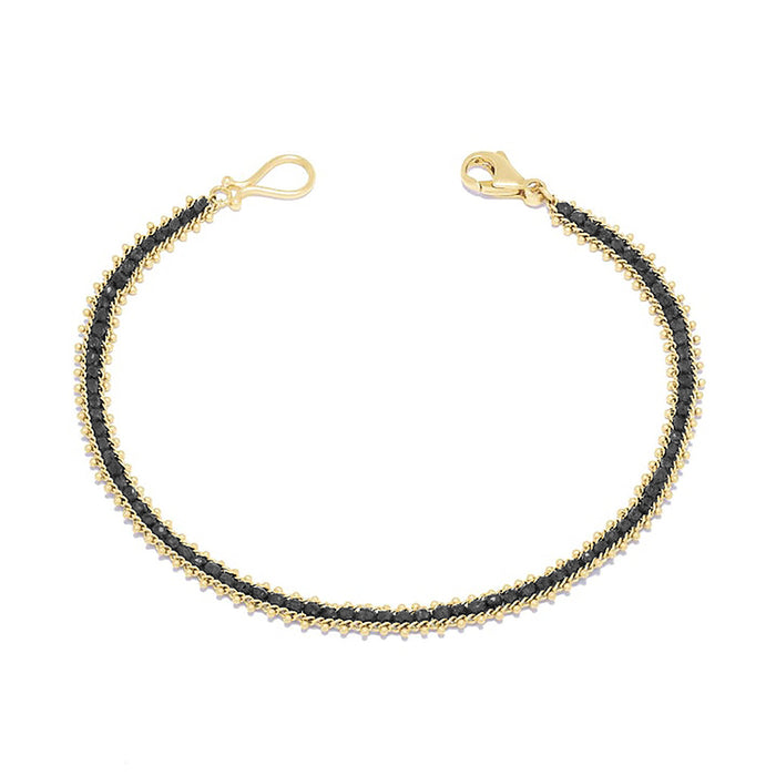 4.10tcw Black Diamond Textile Row Bracelet