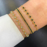 4.10tcw Black Diamond Textile Row Bracelet