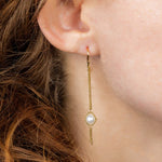 Freshwater Pearl Textile Drop Earrings