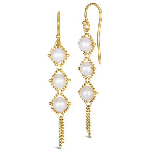 Textile Trio Drop Earrings