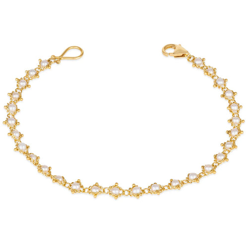 Freshwater Pearl Textile Bracelet