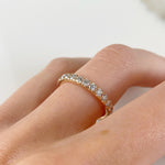 18K ROSE GOLD HANDMADE LARGE BAXTER MICROPAVE RING WITH 1.02 CTW ROUND BRILLIANT CUT DIAMONDS (G COLOR, SI1 CLARITY) BY G ST. CEREMONY

BAXTER LARGE - 2.1MM STONES, 2.8MM SHANK

NON-RESIZABLE

BW: 2.8MM
BH: 1.8MM