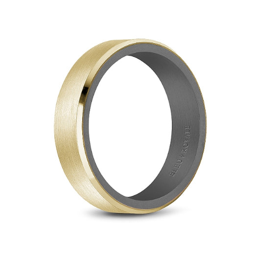 6mm Tantalum & 18k Yellow Gold Wedding Band