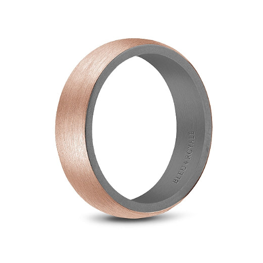 6mm Rose Gold & Tantalum Wedding Band