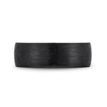 7.5mm White Gold & Black Carbon Fiber Wedding Band