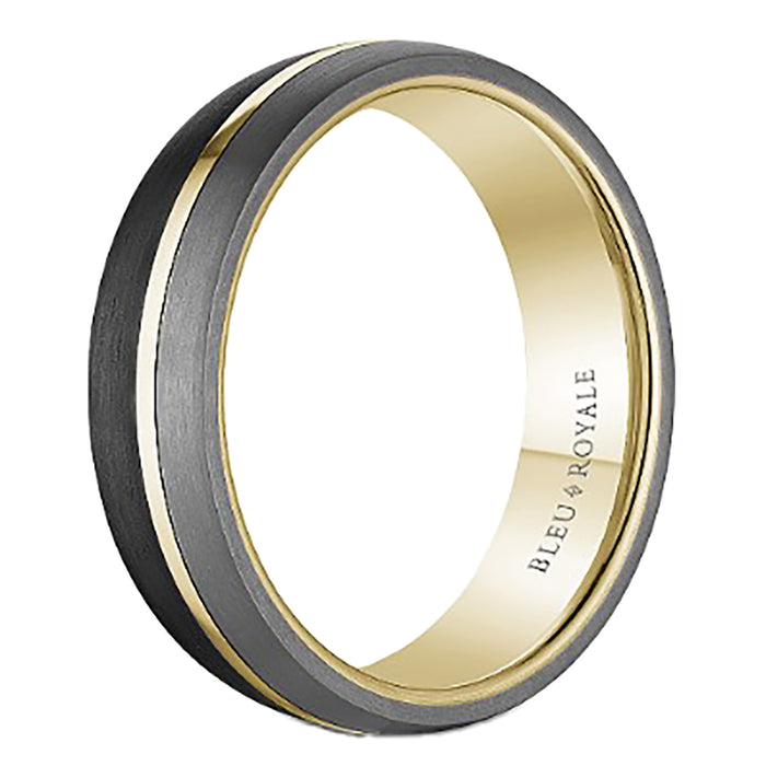 6mm Tantalum & Forged Carbon Fiber Wedding Band