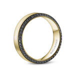 6mm Black Diamond Wedding Band