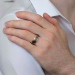 8mm Breeze Damascus Overlay Wedding Band