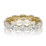 18K YELLOW GOLD OLIVER FULL ETERNITY OVAL DIAMOND BAND WITH 3.72TCW GIA CERTIFIED DIAMONDS (D-E COLOR, SI CLARITY) BY GST CEREMONY