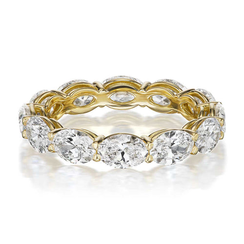 18K YELLOW GOLD OLIVER FULL ETERNITY OVAL DIAMOND BAND WITH 3.72TCW GIA CERTIFIED DIAMONDS (D-E COLOR, SI CLARITY) BY GST CEREMONY