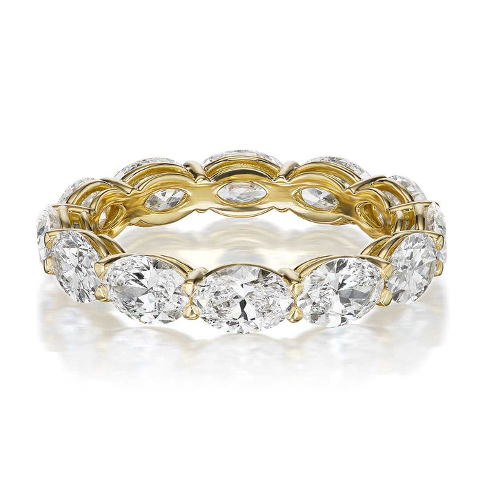 18K YELLOW GOLD OLIVER FULL ETERNITY OVAL DIAMOND BAND WITH 3.72TCW GIA CERTIFIED DIAMONDS (D-E COLOR, SI CLARITY) BY GST CEREMONY