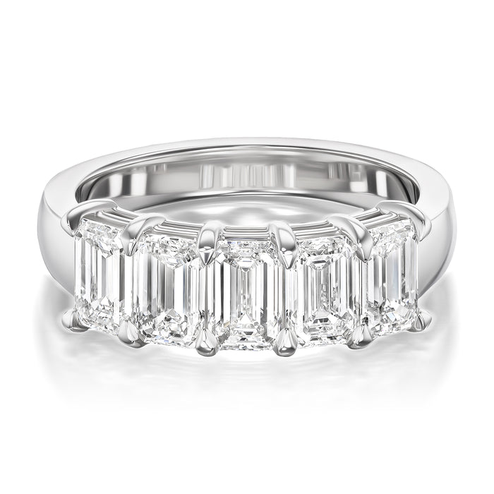 2.53tcw Battery Half Diamond Eternity Wedding Band