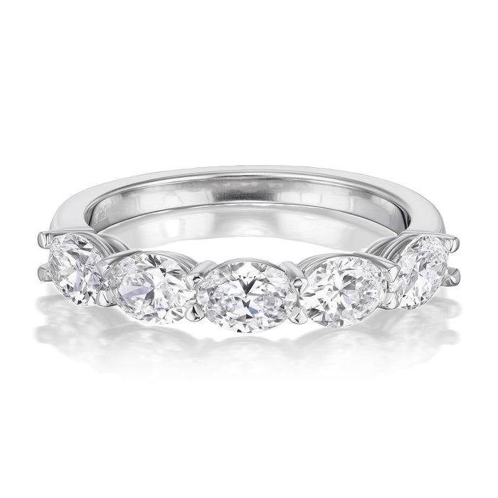 1.50tcw Oliver Half Diamond Eternity Wedding Band