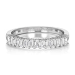 0.73tcw Battery Half Diamond Eternity Wedding Band