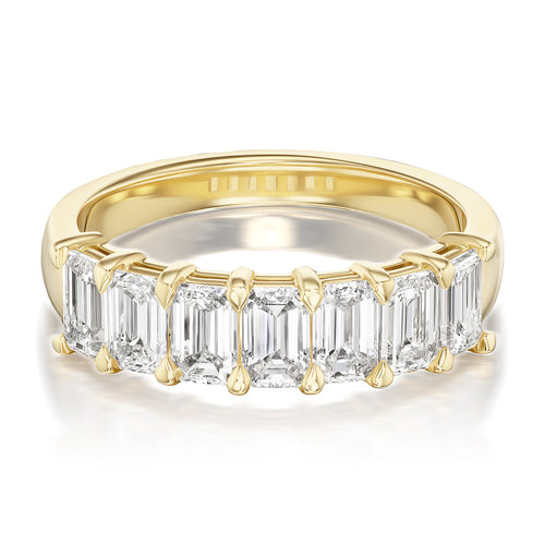 1.80tcw Battery Half Diamond Eternity Wedding Band